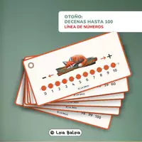 Vista previa - Refuerzo / NEE / Materiales de apoyo - RECTA NUMÉRICA - Decenas hasta 100 + Soporte Visual. - Portada