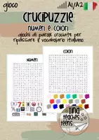 anteprima - Giochi - Crucipuzzle numeri e colori - Italiano per stranieri - Pagina di copertina