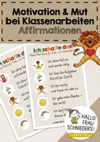 Vorschau - Poster - Affirmationskarten & -poster: Motivation & Mut bei Arbeiten - Deckblatt