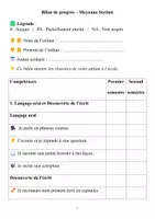 Aperçu - Outils du professeur - Bilan de progrès MS (semestriel) - Page de couverture