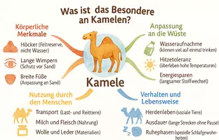 Vorschau - Arbeitsblätter - Arbeitsblätter zum Thema "Was ist das Besondere an Kamelen?" + Lösung & MP3 + Mindmap + Infografik - Seite 2