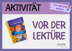Vorschau - Unterrichtsreihen - Stationenkarten zum Literaturprojekt Leos grösster Wunsch - Deckblatt
