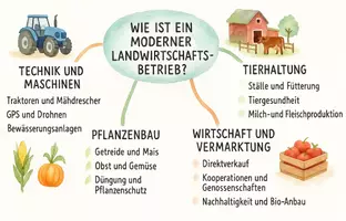 Vorschau - Arbeitsblätter - Arbeitsblätter zum Thema "Wie ist ein moderner Landwirtschaftsbetrieb?" + Lösung & MP3 + Mindmap + Infografik - Seite 2