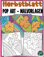 Vorschau - Arbeitsblätter - Herbstliche Pop-Art-Blätter zum Ausmalen - Deckblatt