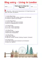 Vorschau - Arbeitsblätter - How to write a blog entry - London - Seite 2