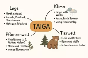 Vorschau - Arbeitsblätter - Arbeitsblatt "Taiga" + Onlineübung & MP3 + Mindmap + Infografik - Seite 3