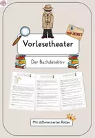 Vorschau - Spiele - Vorlesetheater - Der Buchdetektiv - differenzierte Rollen - Deckblatt