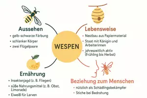 Vorschau - Arbeitsblätter - Arbeitsblatt "Wespen" + Onlineübung & MP3 + Mindmap + Infografik - Seite 2