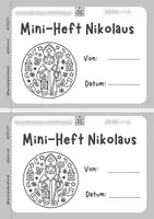 Vorschau - Mal- und Bastelvorlagen - Nikolaus Mini-Heft Grundschule Kl3 - 5 / Förderschule M-D-Rätsel_Malen - Deckblatt