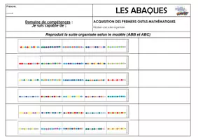 Aperçu - Feuilles d'exercices - Fiche suivi abaques suites organisées - Page 1