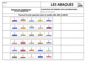 Aperçu - Feuilles d'exercices - Fiche suivi abaques suites organisées - Page 3