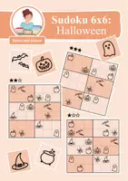 Vorschau - Arbeitsblätter - Sudoku 6x6: Halloween - Logisches Denken fördern! - Deckblatt