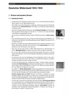 Vorschau - Lehrpläne/Lehrermaterial - Deutscher Widerstand (1933-1945) - Übersicht zur Prüfungsvorbereitung - Seite 1