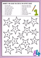 Vorschau - Arbeitsblätter - Read and colour numbers 1-100 - Seite 1