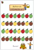 Vorschau - Arbeitsblätter - Apfel-Ernte im Herbst: Farbmuster erkennen und fortsetzen - Seite 2