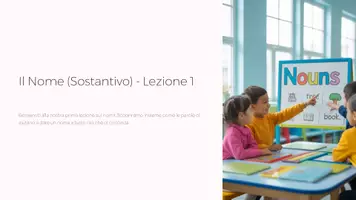 anteprima - Presentazioni / Lavagne - Il Nome (Sostantivo) – Lezione 1 (PPT+ PDF con spiegazioni, esempi e attività) - Pagina 1