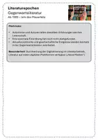 Vorschau - Arbeitsblätter - Info-Blatt zur Gegenwartsliteratur - Deckblatt