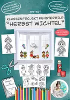 Vorschau - Spiele - Fensterbild Klassenprojekt "Herbst-Wichtel" / Herbst - Deckblatt