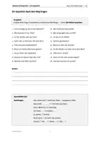 Vorschau - Arbeitsblätter - Dialog A2 "Nach dem Weg fragen" - 18 Fragen inkl. Redemittel & Leitfaden - Seite 1