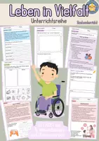 Vorschau - Unterrichtsreihen - Leben in Vielfalt Unterrichtsreihe Sachunterricht Grundschule Demokratie Gesellschaft - Deckblatt
