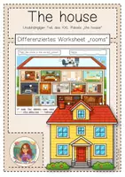 Vorschau - Arbeitsblätter - At home - rooms: Arbeitsblatt (3x differenziert) - Deckblatt