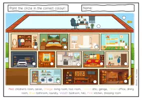Vorschau - Arbeitsblätter - At home - rooms: Arbeitsblatt (3x differenziert) - Seite 3