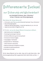 Vorschau - Arbeitsblätter - Suchsel differenziert: 10 Haustiere & Nutztiere - Seite 1