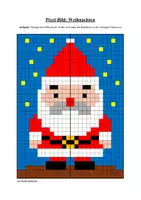 Vorschau - Arbeitsblätter - Pixel-Bilder: Weihnachten & Advent (Symmetrie / Pixel-Art) - Seite 3
