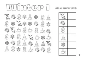 Vorschau - Spiele - Winter-Suchrätsel für die Volksschule / Grundschule - Seite 1