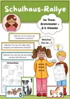 Vorschau - Spiele - Schulhaus-Rallye - Kennenlernen der Schule, Klasse 1 - Deckblatt