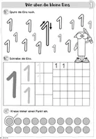 Vorschau - Arbeitsblätter - Die kleine Eins | Begleitmaterial: Zahlenlehrgang / Ziffernschreibkurs - Seite 3
