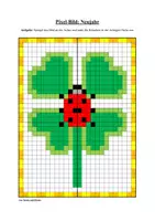 Vorschau - Mal- und Bastelvorlagen - Pixel-Bilder: Neujahr & Silvester (Symmetrie / Pixel-Art) - Seite 3