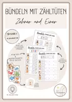 Vorschau - Arbeitsblätter - Bündeln mit Zähltüten im Zahlenraum 100 - Deckblatt