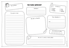 Vorschau - Arbeitsblätter - Ich habe gelesen! Arbeitsblatt zur Buch Reflexion FREEBIE - Seite 2
