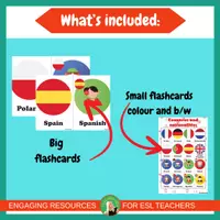 Vista previa - Tarjetas / Manipulativos - European Countries & Nationalities Flashcards | ESL Geography Vocabulary Set - página 2
