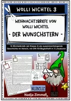 Vorschau - Unterrichtsreihen - Weihnachtsbriefe von Wolli Wichtel (3) - Der Wunschstern- 16 Briefe (für jeden Wochentag) mit DIN A5 Begleitheft - Deckblatt