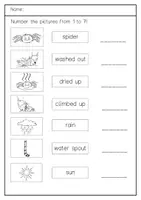 Vorschau - Arbeitsblätter - Itsy Bitsy Spider Flashcards und Arbeitsblätter - Seite 3