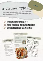 Vorschau - Arbeitsblätter - If-Clauses Type I – Übungen, Bildimpulse und Partnerkarten (Englisch 7–9) - Deckblatt