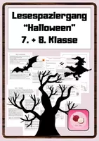Vorschau - Arbeitsblätter - Materialpaket Lesespaziergang Halloween für die 7. + 8. Klasse (Lesetraining, Lesekompetenz) - Seite 1
