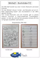 Vorschau - Arbeitsblätter - Buchstabe F f - Miniheft - Faltheft - Buchstabeneinführung - Seite 1