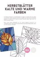 Vorschau - Arbeitsblätter - Herbstblätter, kalte und warme Farben - Deckblatt
