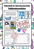 Vorschau - Arbeitsblätter - Gefahrenkennzeichen im Chemieunterricht - Deckblatt