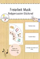 Vorschau - Spiele - Musik Freiarbeit: Glücksrad Vorlage Bodypercussion - Deckblatt