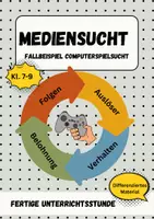 Vorschau - Arbeitsblätter - Mediensucht: Fallbeispiel Computerspiel - Deckblatt