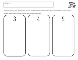 Aperçu - Feuilles d'exercices - Domino 1 à 3 , de 3 à 5 et de 4 à 6 - Page 2