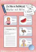 Vorschau - Arbeitsblätter - Schleichdiktat - Wörter mit M/m (1.Klasse) - Deckblatt