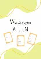 Vorschau - Aufgabenkarten - Worttreppen Buchstaben A, L, I, M - Deckblatt