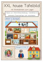 Vorschau - Fördermaterial/Inklusion - At home XXL house Tafelbild mit Wortkärtchen zum Legen - Deckblatt