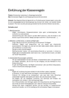 Vorschau - Stundenentwürfe - Einführungsstunde Klassenregeln - Seite 1