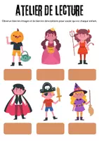 Aperçu - Apprentissages en autonomie - atelier de lecture - enfants déguisés - halloween - Page de couverture